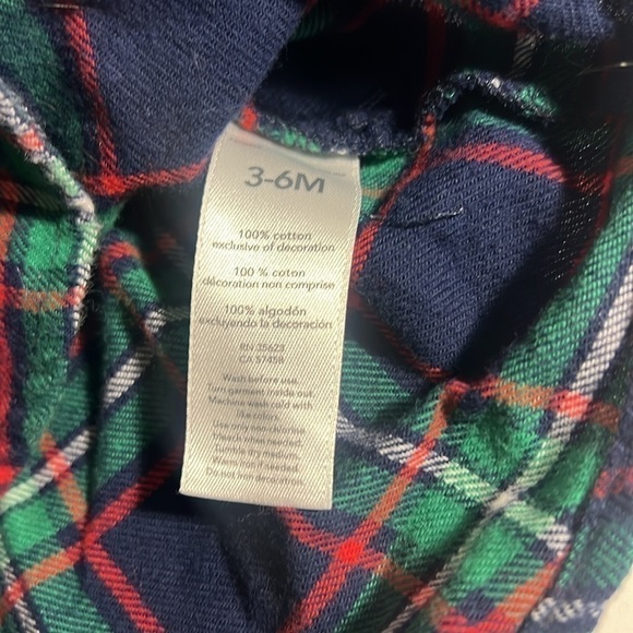 Carters - Child of mine plaid shirt long sleeves size 3-6 m - Picture 5 of 5